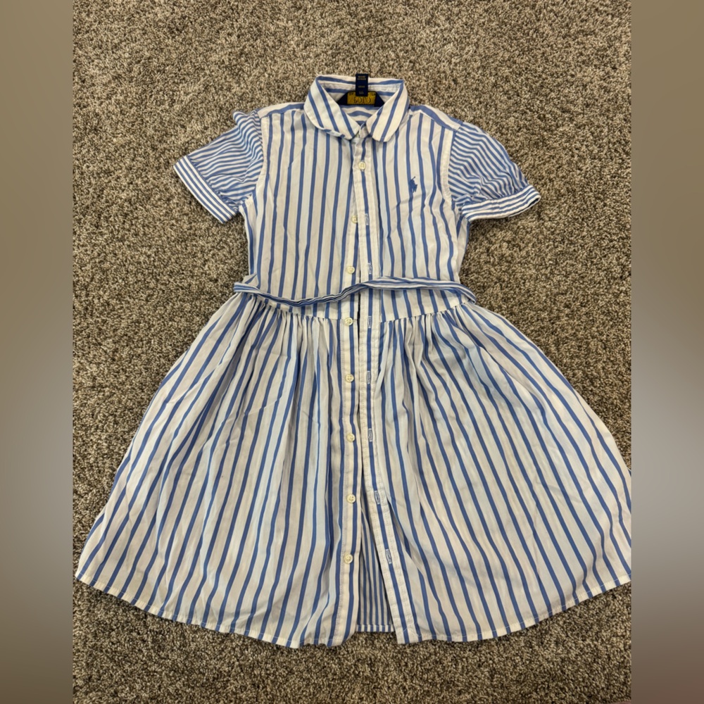 Polo by Ralph Lauren Blue and White Striped Garment